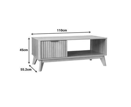 Τραπέζι σαλονιού Hamea pakoworld mdf σε φυσική απόχρωση 110x55,2x45εκ - ΤΡΑΠΕΖΑΚΙΑ ΣΑΛΟΝΙΟΥ στο Milonadakis.gr