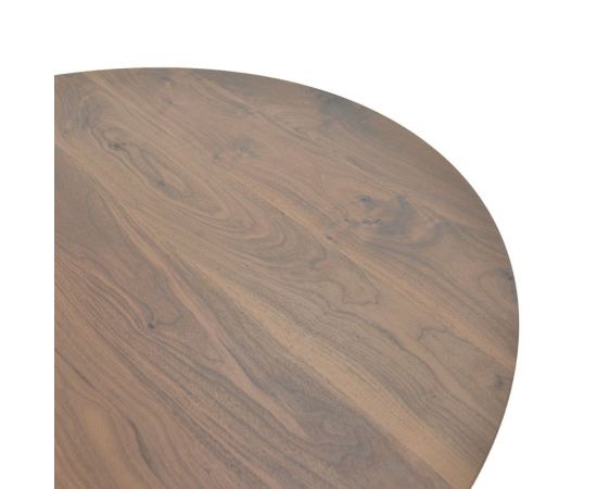 Τραπέζι Bibble pakoworld mdf σε καρυδί απόχρωση Φ120x76εκ - ΤΡΑΠΕΖΙΑ ΚΟΥΖΙΝΑΣ στο Milonadakis.gr