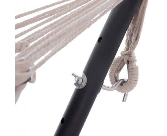 ΑΙΩΡΑ CRAVE HM6304.03 ΑΝΘΡΑΚΙ ΜΕΤΑΛ. ΣΚΕΛΕΤΟΣ--ΜΠΛΕ ΠΑΝΙ ΜΕ ΛΕΥΚΗ ΡΙΓΑ 265x93x105Υεκ - ΚΟΥΝΙΕΣ - ΦΩΛΙΕΣ στο Milonadakis.gr