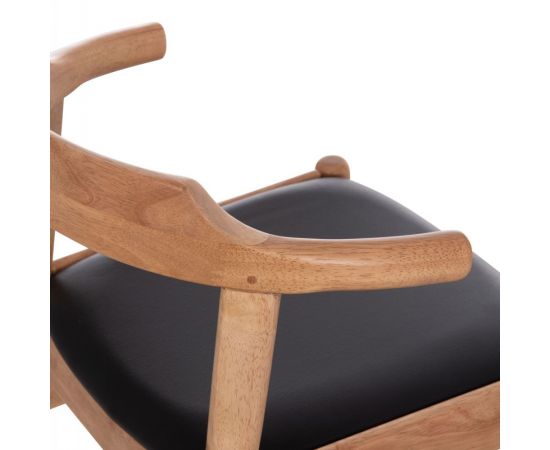 ΠΟΛΥΘΡΟΝΑ CERSEI HM9946.01 RUBBERWOOD ΣΕ LIGHT OAK & PU ΣΕ ΜΑΥΡΟ 57x53x72Υεκ - ΚΑΡΕΚΛΕΣ - ΠΟΛΥΘΡΟΝΕΣ ΕΣ. στο Milonadakis.gr