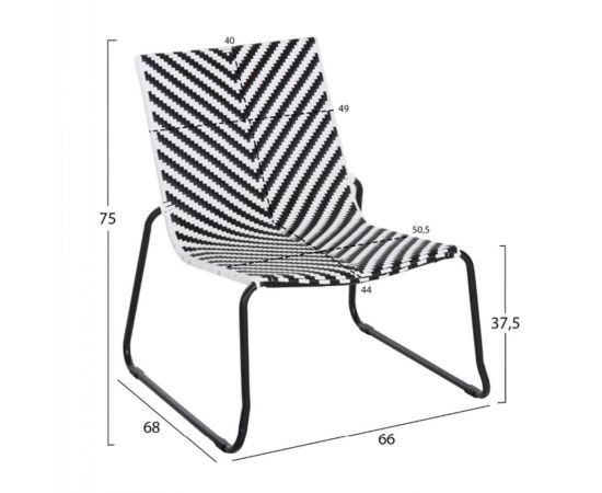 ΣΕΤ LOUNGE 3TMX ΕΞ.ΧΩΡΟΥ PONY HM21193.02 ΜΕΤΑΛΛΟ ΚΑΙ ΣΥΝΘ.RATTAN ΣΕ ΛΕΥΚΟ-ΜΑΥΡΟ - ΣΕΤ ΣΑΛΟΝΙΑ στο Milonadakis.gr