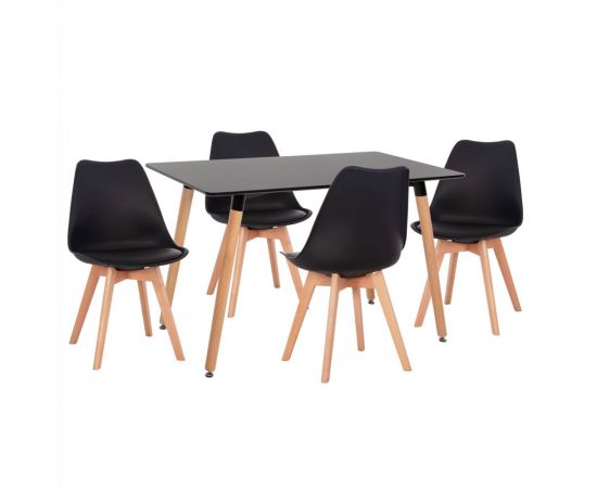 ΣΕΤ ΤΡΑΠΕΖΑΡΙΑΣ 5ΤΜΧ VEGAS HM21185 MDF TOP ΣΕ ΜΑΥΡΟ--ΠΟΔΙΑ ΟΞΙΑΣ - ΤΡΑΠΕΖΑΡΙΕΣ στο Milonadakis.gr