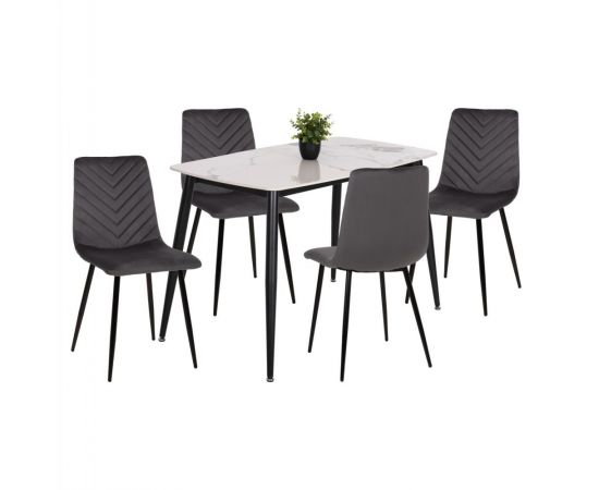 ΣΕΤ ΤΡΑΠΕΖΑΡΙΑΣ 5ΤΜΧ LATRELL HM21192 ΤΡΑΠΕΖΙ ΚΕΡΑΜΙΚΟ TOP-ΒΕΛΟΥΔΟ ΓΚΡΙ ΚΑΡΕΚΛΕΣ - ΤΡΑΠΕΖΑΡΙΕΣ στο Milonadakis.gr