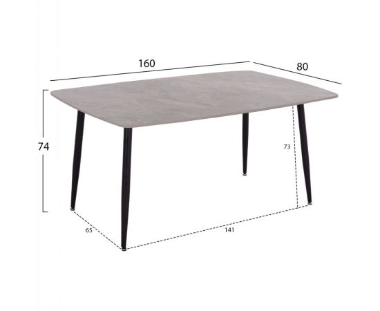 ΤΡΑΠΕΖΙ RAVEN HM18150.13 ΚΕΡΑΜΙΚΟ TOP ΜΕ ΟΨΗ ΓΚΡΙ ΜΑΡΜΑΡΟ 160x80x74Υεκ. - ΤΡΑΠΕΖΙΑ ΚΟΥΖΙΝΑΣ στο Milonadakis.gr