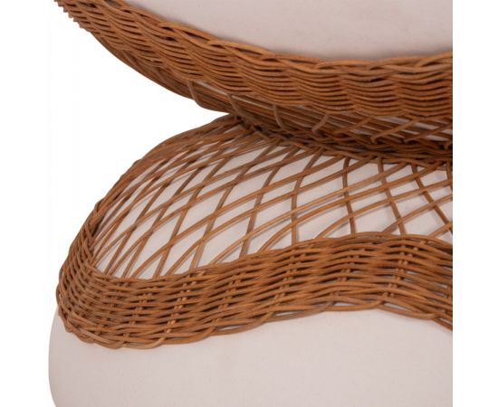 ΤΡΑΠΕΖΙ ΣΑΛΟΝΙΟΥ ANNA HM18157.02 FIBER CEMENT ΛΕΥΚΟ-ΦΥΣΙΚΟ RATTAN--Φ92x44.5Υεκ - ΤΡΑΠΕΖΙΑ ΚΟΥΖΙΝΑΣ στο Milonadakis.gr