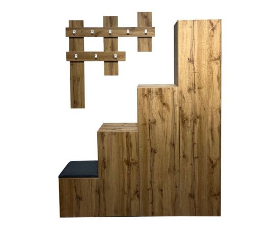Έπιπλο εισόδου Nenich pakoworld σε sonoma απόχρωση 150x37x180εκ - ΕΠΙΠΛΑ ΕΙΣΟΔΟΥ στο Milonadakis.gr
