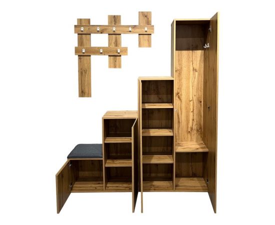 Έπιπλο εισόδου Nenich pakoworld σε sonoma απόχρωση 150x37x180εκ - ΕΠΙΠΛΑ ΕΙΣΟΔΟΥ στο Milonadakis.gr