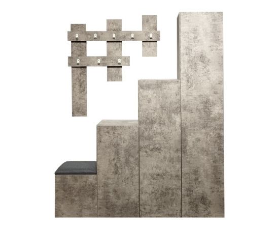 Έπιπλο εισόδου Nenich pakoworld σε γκρι oak απόχρωση 150x37x180εκ - ΕΠΙΠΛΑ ΕΙΣΟΔΟΥ στο Milonadakis.gr