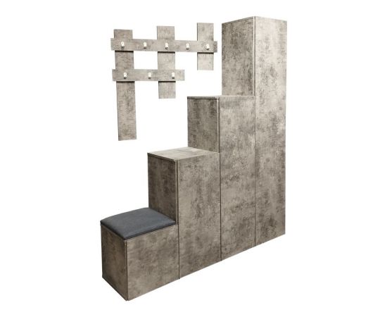 Έπιπλο εισόδου Nenich pakoworld σε γκρι oak απόχρωση 150x37x180εκ - ΕΠΙΠΛΑ ΕΙΣΟΔΟΥ στο Milonadakis.gr