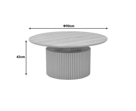 Τραπέζι σαλονιού Opols pakoworld mdf σε  φυσική απόχρωση Φ90x42εκ - ΤΡΑΠΕΖΑΚΙΑ ΣΑΛΟΝΙΟΥ στο Milonadakis.gr