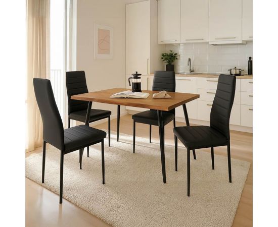 Τραπεζαρία Neve-Parker pakoworld σετ 5τμχ 120x80x75εκ - ΦΟΙΤΗΤΙΚΑ ΠΑΚΕΤΑ στο Milonadakis.gr