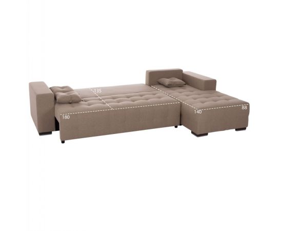 ΓΩΝΙΑΚΟΣ ΚΑΝΑΠΕΣ-ΚΡΕΒΑΤΙ ΜΕ ΑΠΟΘ.ΧΩΡΟ TRENDSTON HM3302.03R ΜΠΕΖ ΥΦΑΣΜΑ 298x177x95Υεκ - ΚΑΝΑΠΕΔΕΣ-ΣΑΛΟΝΙΑ στο Milonadakis.gr