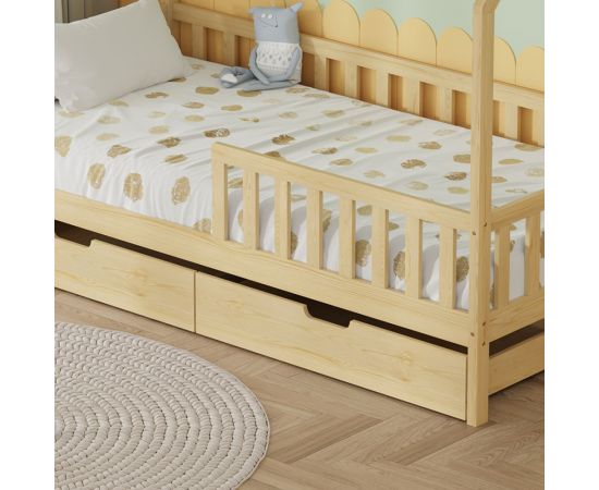 ΚΡΕΒΑΤΙ ΠΑΙΔΙΚΟ ΜΕ ΣΥΡΤΑΡΙΑ PHYLLIS HM724.01 τ.MONTESSORI ΦΥΣΙΚΟ 196x97x161Υεκ. - ΠΑΙΔΙΚΟ ΔΩΜΑΤΙΟ στο Milonadakis.gr