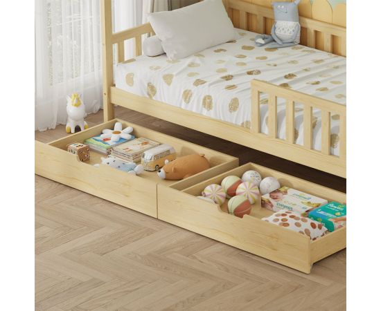 ΚΡΕΒΑΤΙ ΠΑΙΔΙΚΟ ΜΕ ΣΥΡΤΑΡΙΑ PHYLLIS HM724.01 τ.MONTESSORI ΦΥΣΙΚΟ 196x97x161Υεκ. - ΠΑΙΔΙΚΟ ΔΩΜΑΤΙΟ στο Milonadakis.gr