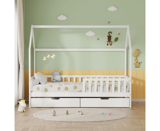 ΚΡΕΒΑΤΙ ΠΑΙΔΙΚΟ ΜΕ ΣΥΡΤΑΡΙΑ PHYLLIS HM724.03 τ.MONTESSORI ΛΕΥΚΟ 196x97x161Υεκ. - ΠΑΙΔΙΚΟ ΔΩΜΑΤΙΟ στο Milonadakis.gr