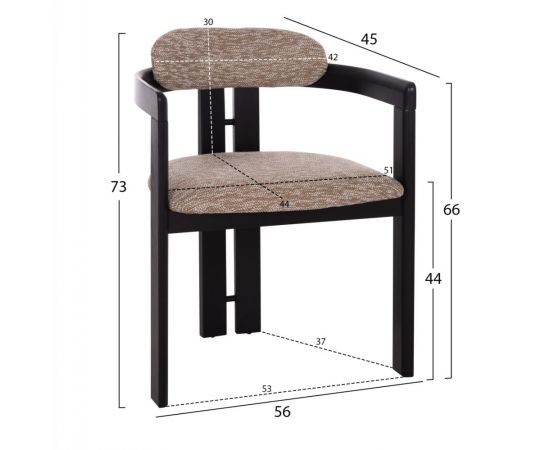 ΠΟΛΥΘΡΟΝΑ ΤΡΑΠΕΖΑΡΙΑΣ KALL HM18247.02 ΚΑΦΕ ΥΦΑΣΜΑ--PLYWOOD ΣΕ ΜΑΥΡΟ 56x45x73Υεκ - ΚΑΡΕΚΛΕΣ - ΠΟΛΥΘΡΟΝΕΣ ΕΣ. στο Milonadakis.gr