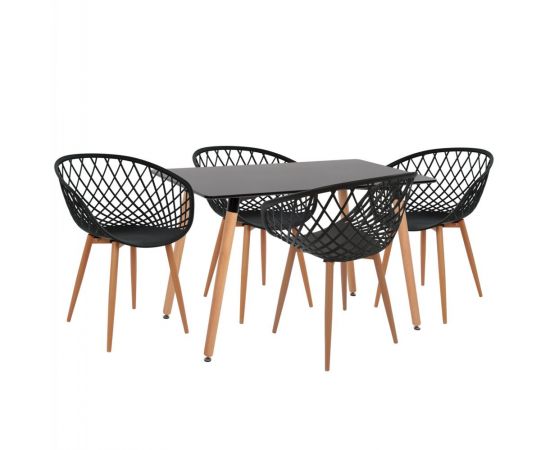ΣΕΤ ΤΡΑΠΕΖΑΡΙΑΣ 5ΤΜΧ ARIADNE HM21174 MDF TOP & ΠΟΛΥΠΡΟΠΥΛΕΝΙΟ ΣΕ ΜΑΥΡΟ - ΤΡΑΠΕΖΑΡΙΕΣ στο Milonadakis.gr
