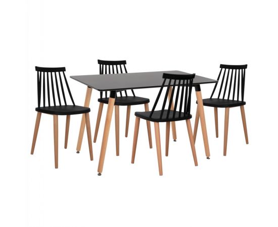 ΣΕΤ ΤΡΑΠΕΖΑΡΙΑΣ 5ΤΜΧ MINIMAL HM21178 MDF TOP ΣΕ ΜΑΥΡΟ-ΣΚΕΛΕΤΟΣ ΣΕ ΦΥΣΙΚΟ ΞΥΛΟΥ - ΤΡΑΠΕΖΑΡΙΕΣ στο Milonadakis.gr