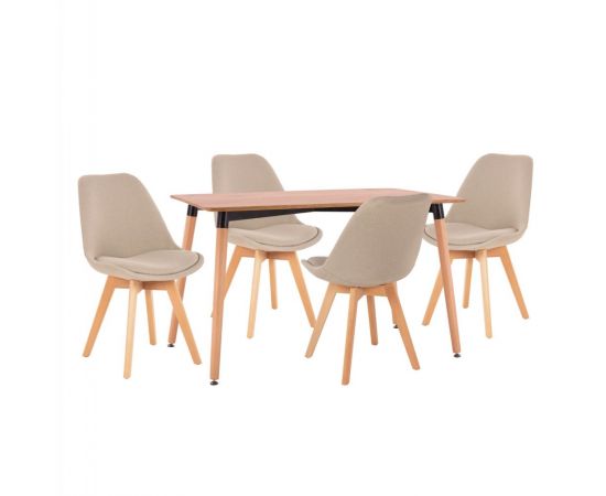 ΣΕΤ ΤΡΑΠΕΖΑΡΙΑΣ 5ΤΜΧ VEGAS HM21180 MDF TOP ΣΕ ΦΥΣΙΚΟ--ΥΦΑΣΜΑ ΜΠΕΖ - ΤΡΑΠΕΖΑΡΙΕΣ στο Milonadakis.gr