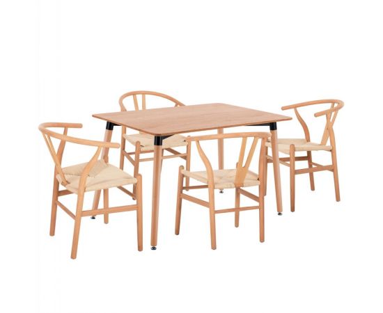 ΣΕΤ ΤΡΑΠΕΖΑΡΙΑΣ 5ΤΜΧ BRAVE HM21182 MDF TOP-ΞΥΛΟ ΟΞΙΑΣ & PAPER ROPE ΣΕ ΦΥΣΙΚΟ - ΤΡΑΠΕΖΑΡΙΕΣ στο Milonadakis.gr