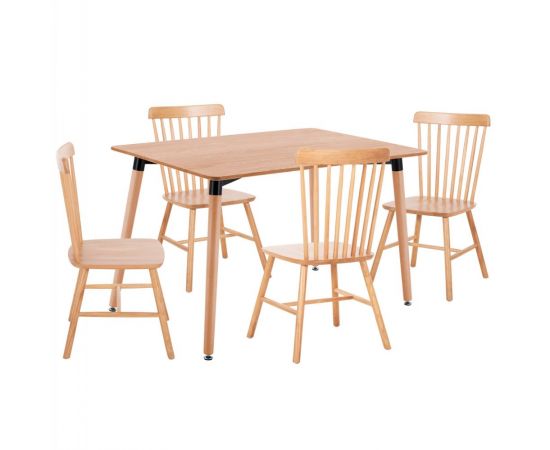 ΣΕΤ ΤΡΑΠΕΖΑΡΙΑΣ 5ΤΜΧ LUCIEN HM21183 MDF TOP & ΞΥΛΟ ΟΞΙΑΣ ΣΕ ΦΥΣΙΚΟ ΧΡΩΜΑ - ΤΡΑΠΕΖΑΡΙΕΣ στο Milonadakis.gr
