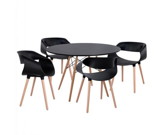 ΣΕΤ ΤΡΑΠΕΖΑΡΙΑΣ 5ΤΜΧ MAGGIE HM21187 MDF TOP & ΠΟΛΥΠΡΟΠΥΛΕΝΙΟ ΣΕ ΜΑΥΡΟ ΧΡΩΜΑ - ΤΡΑΠΕΖΑΡΙΕΣ στο Milonadakis.gr