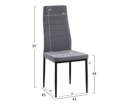 ΣΕΤ ΤΡΑΠΕΖΑΡΙΑΣ 5ΤΜΧ LADY HM21199.01 ΓΥΑΛΙ--ΜΕΤΑΛΛΟ ΣΕ ΜΑΥΡΟ & ΒΕΛΟΥΔΟ ΓΚΡΙ - ΤΡΑΠΕΖΑΡΙΕΣ στο Milonadakis.gr