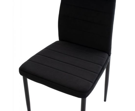 ΣΕΤ ΤΡΑΠΕΖΑΡΙΑΣ 5ΤΜΧ LADY HM21199.04 ΓΥΑΛΙ--ΜΕΤΑΛΛΟ & ΒΕΛΟΥΔΟ ΣΕ ΜΑΥΡΟ - ΤΡΑΠΕΖΑΡΙΕΣ στο Milonadakis.gr