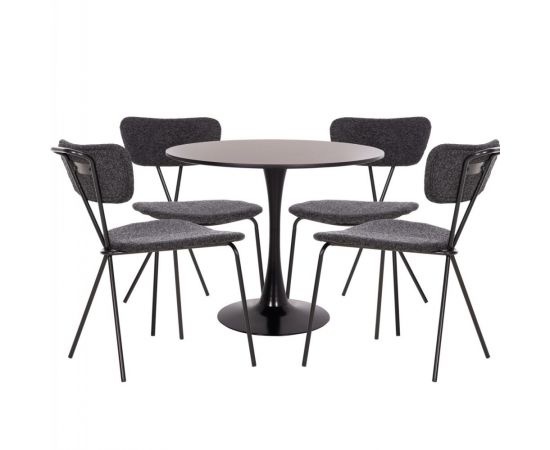 ΣΕΤ ΤΡΑΠΕΖΑΡΙΑΣ 5ΤΜΧ BROLIN HM21200 MDF TOP & ΜΕΤΑΛΛΟ ΜΑΥΡΟ-ΣΚΟΥΡΟ ΓΚΡΙ ΥΦΑΣΜΑ - ΤΡΑΠΕΖΑΡΙΕΣ στο Milonadakis.gr