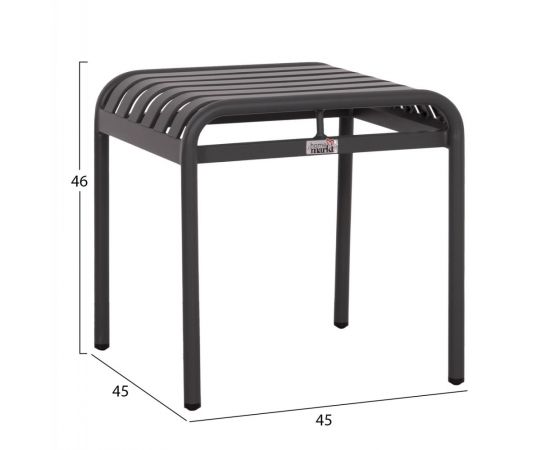 ΣΚΑΜΠΟ ΑΛΟΥΜΙΝΙΟΥ RACHEL HM6340.01 ΓΚΡΙ 45x45x46Υεκ. - ΣΚΑΜΠΩ στο Milonadakis.gr