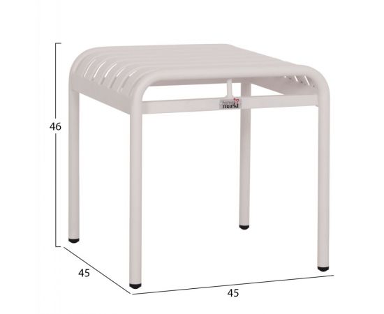 ΣΚΑΜΠΟ ΑΛΟΥΜΙΝΙΟΥ RACHEL HM6340.02 ΛΕΥΚΟ 45x45x46Υεκ. - ΣΚΑΜΠΩ στο Milonadakis.gr