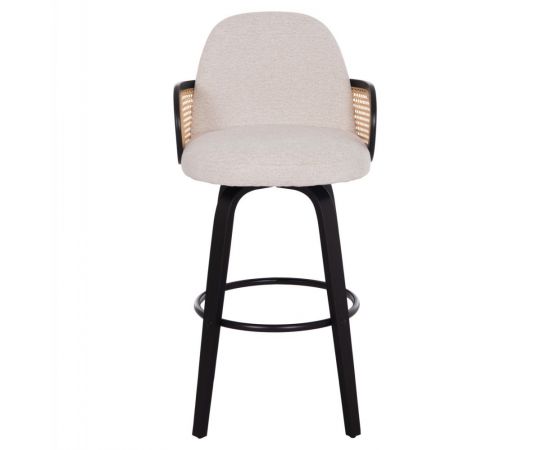 ΣΚΑΜΠΟ ΜΠΑΡ ΠΕΡΙΣΤΡΕΦΟΜΕΝΟ BECKER HM18251.02 PLYWOOD ΜΑΥΡΟ--ΕΚΡΟΥ ΥΦΑΣΜΑ 50x52x100Υ - ΣΚΑΜΠΟ ΜΠΑΡ στο Milonadakis.gr
