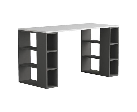 Γραφείο Colmar pakoworld σε λευκή-ανθρακί απόχρωση 140x60x75εκ - ΓΡΑΦΕΙΑ στο Milonadakis.gr