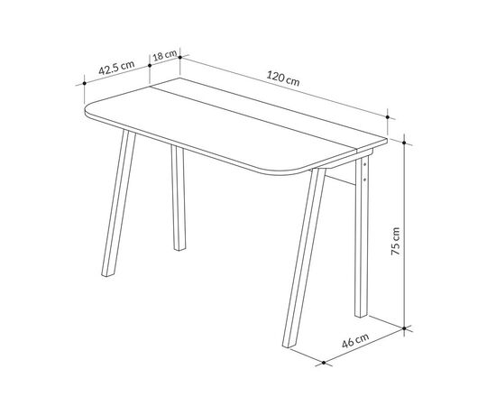 Γραφείο Malia pakoworld σε λευκή-φυσική απόχρωση 120x60.5x75εκ - ΓΡΑΦΕΙΑ στο Milonadakis.gr