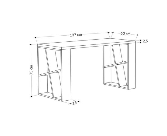 Γραφείο Honey pakoworld σε λευκή-ανθρακί απόχρωση 137x60x75εκ - ΓΡΑΦΕΙΑ στο Milonadakis.gr