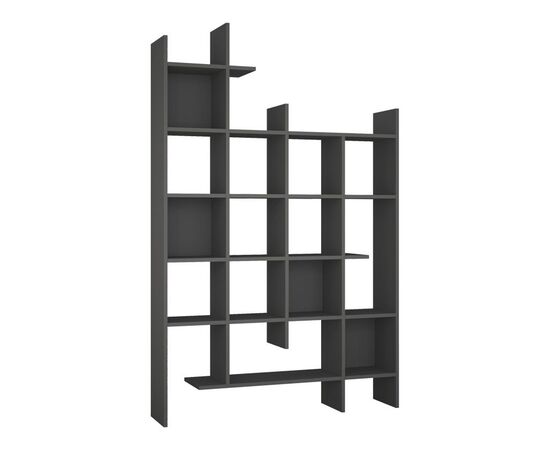 Βιβλιοθήκη Manco pakoworld σε ανθρακί απόχρωση 122x25.5x188εκ - ΒΙΒΛΙΟΘΗΚΕΣ στο Milonadakis.gr
