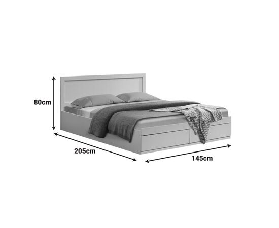 Κρεβάτι Olympus pakoworld με συρτάρι σε λευκή απόχρωση 140x200εκ - ΚΡΕΒΑΤΙΑ στο Milonadakis.gr