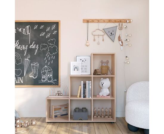 Βιβλιοθήκη Schody pakoworld σε oak απόχρωση 105.5x29.2x107εκ - ΒΙΒΛΙΟΘΗΚΕΣ στο Milonadakis.gr