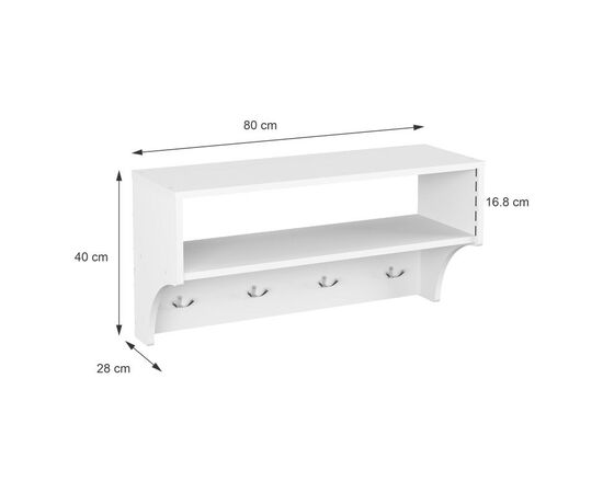 Κρεμάστρα Crosta pakoworld σε λευκή απόχρωση 80x28x40εκ - ΕΠΙΠΛΑ ΕΙΣΟΔΟΥ στο Milonadakis.gr