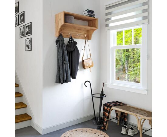 Κρεμάστρα Crosta pakoworld σε oak απόχρωση 80x28x40εκ - ΕΠΙΠΛΑ ΕΙΣΟΔΟΥ στο Milonadakis.gr