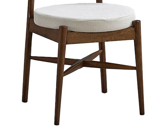 Καρέκλα Raudi pakoworld rubberwood σε καρυδί-εκρού απόχρωση 45.5x45.5x81εκ - ΚΑΡΕΚΛΕΣ - ΠΟΛΥΘΡΟΝΕΣ ΕΣ. στο Milonadakis.gr