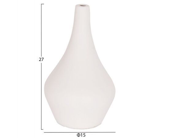 ΕΠΙΤΡΑΠΕΖΙΟ ΔΙΑΚΟΣΜΗΤΙΚΟ ΒΑΖΟ DENI HM4663.02S ΤΕΡΑΚΟΤΑ ΣΕ ΛΕΥΚΟ--Φ15x27Υεκ. - ΑΝΤΙΚΕΙΜΕΝΑ στο Milonadakis.gr