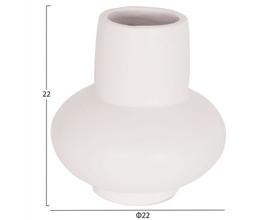 ΕΠΙΤΡΑΠΕΖΙΟ ΔΙΑΚΟΣΜΗΤΙΚΟ ΒΑΖΟ LEMA HM4664.02S ΤΕΡΑΚΟΤΑ ΣΕ ΛΕΥΚΟ--Φ22x22Υεκ. - ΑΝΤΙΚΕΙΜΕΝΑ στο Milonadakis.gr