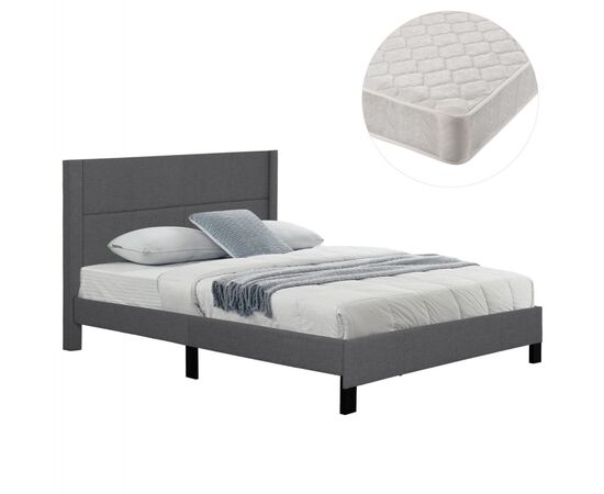 ΚΡΕΒΑΤΙ ΔΙΠΛΟ & ΣΤΡΩΜΑ TRILLOP HM21202.12 ΓΚΡΙ ΥΦΑΣΜΑ--ΓΙΑ 160x200εκ - ΚΡΕΒΑΤΙΑ στο Milonadakis.gr
