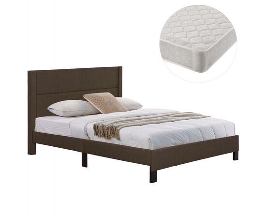 ΚΡΕΒΑΤΙ ΔΙΠΛΟ & ΣΤΡΩΜΑ TRILLOP HM21202.13 ΚΑΦΕ ΥΦΑΣΜΑ--ΓΙΑ 160x200εκ - ΚΡΕΒΑΤΙΑ στο Milonadakis.gr