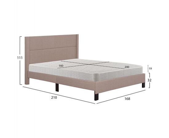 ΚΡΕΒΑΤΙ ΔΙΠΛΟ & ΣΤΡΩΜΑ TRILLOP HM21202.15 ΜΠΕΖ ΥΦΑΣΜΑ--ΓΙΑ 160x200εκ - ΚΡΕΒΑΤΙΑ στο Milonadakis.gr