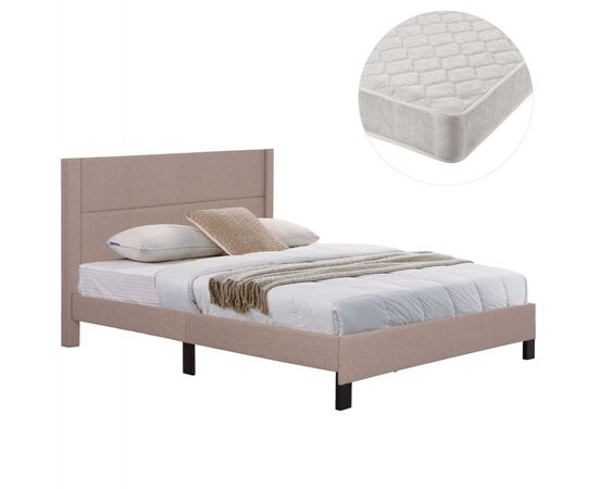 ΚΡΕΒΑΤΙ ΔΙΠΛΟ & ΣΤΡΩΜΑ TRILLOP HM21202.15 ΜΠΕΖ ΥΦΑΣΜΑ--ΓΙΑ 160x200εκ - ΚΡΕΒΑΤΙΑ στο Milonadakis.gr