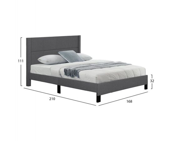 ΚΡΕΒΑΤΙ TRILLOP HM666.12 ΓΚΡΙ ΥΦΑΣΜΑ ΓΙΑ ΣΤΡΩΜΑ 160X200εκ. - ΚΡΕΒΑΤΙΑ στο Milonadakis.gr