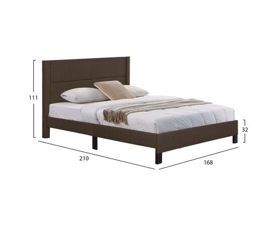 ΚΡΕΒΑΤΙ TRILLOP HM666.13 ΚΑΦΕ ΥΦΑΣΜΑ ΓΙΑ ΣΤΡΩΜΑ 160X200εκ. - ΚΡΕΒΑΤΙΑ στο Milonadakis.gr