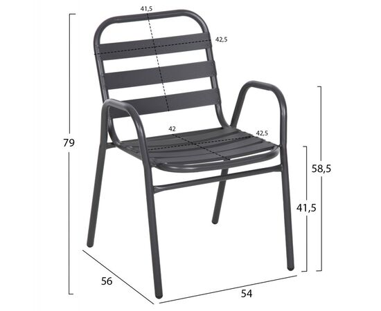 ΣΕΤ ΤΡΑΠΕΖΑΡΙΑΣ 5ΤΜΧ ADAM HM21219 ΚΑΡΕΚΛΕΣ ΜΕΤΑΛΛΙΚΕΣ & ΤΡΑΠΕΖΙ 110x60 ΓΚΡΙ - ΣΕΤ ΤΡΑΠΕΖΑΡΙΕΣ στο Milonadakis.gr